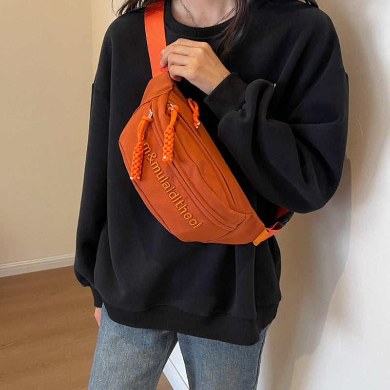 Embroidered Sport Chest Bag