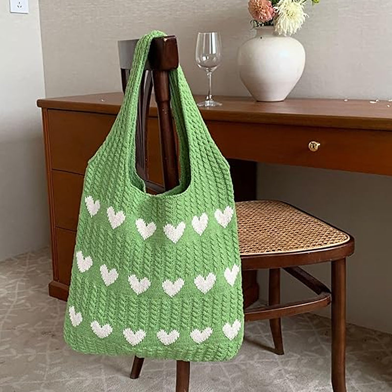 Knitted Love Tote Bag