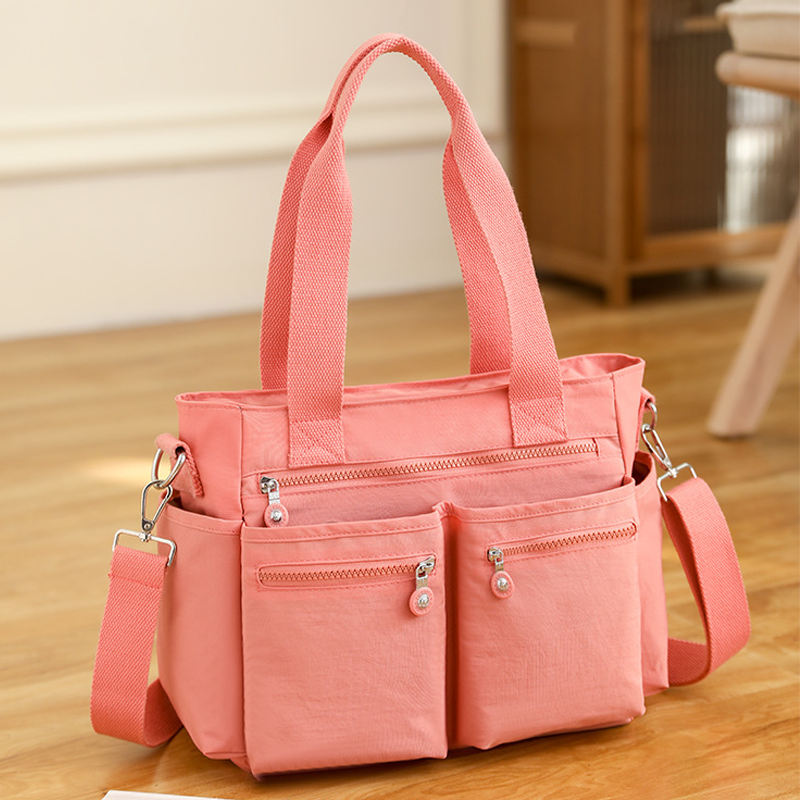 Double Pocket Tote Shoulder Bag