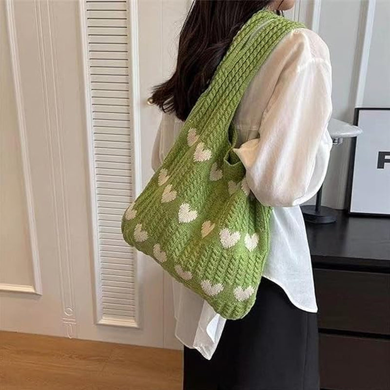 Knitted Love Tote Bag