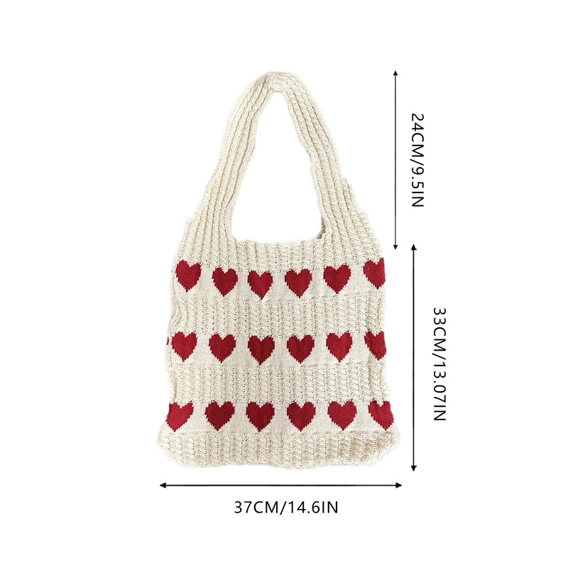 Knitted Love Tote Bag