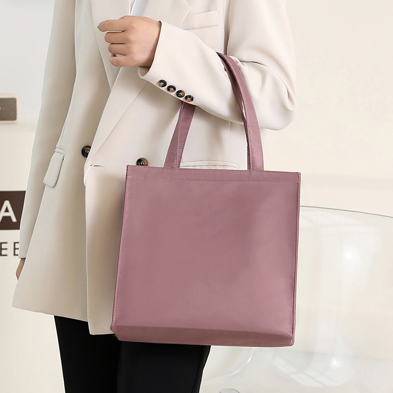 Versatile Solid Color Handbag