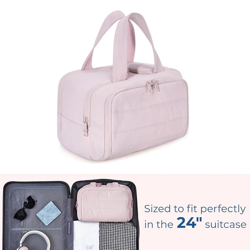 Large Wide-open Travel Makeup Bag