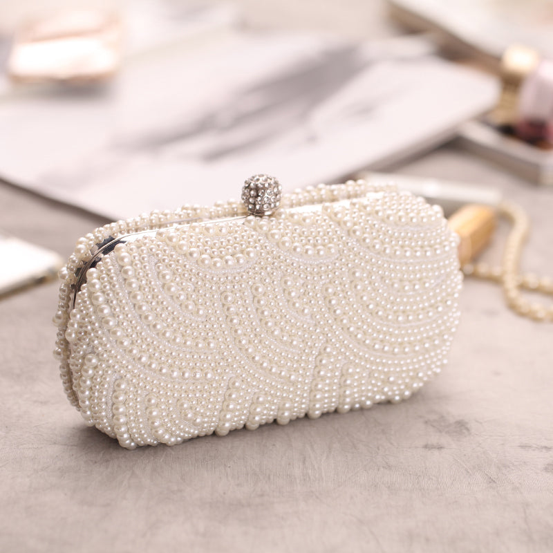 Evening Clutch Purse Wedding Beaded Pearl Clutch Bag Bridal Handbags