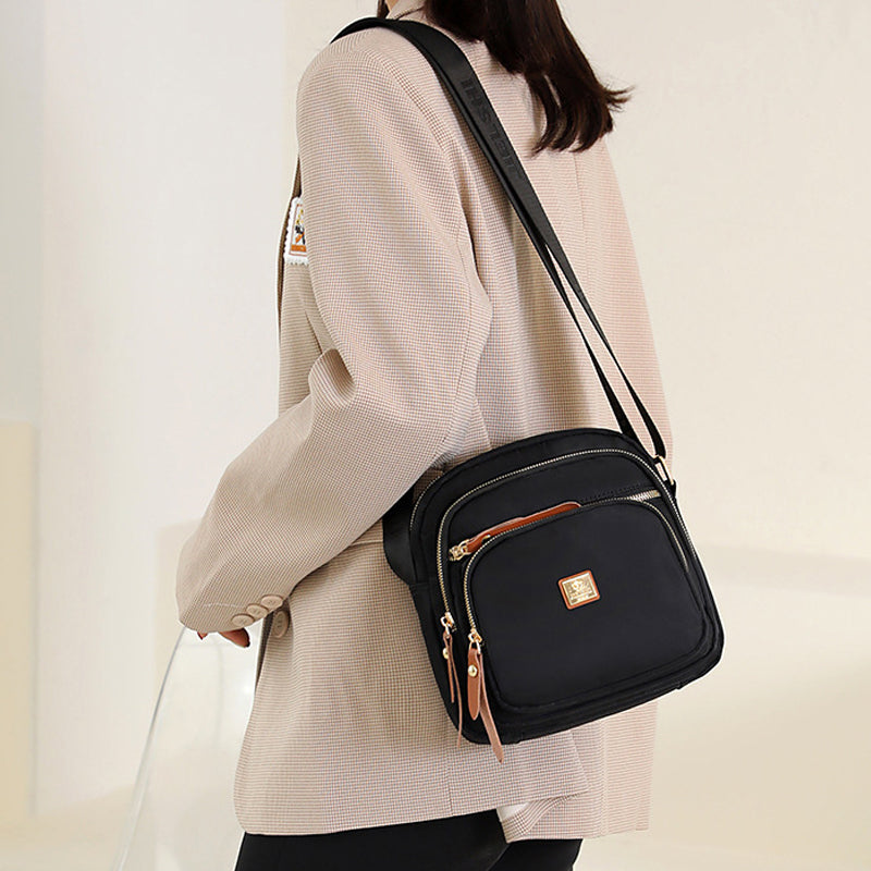 Women's Multi Pocket Nylon Shoulder Bag