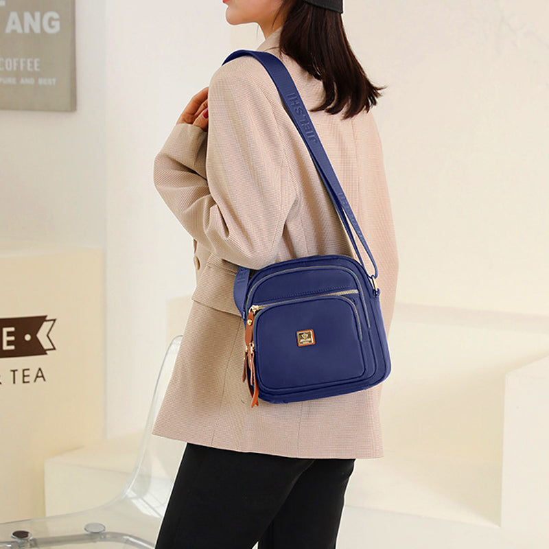 Women's Multi Pocket Nylon Shoulder Bag