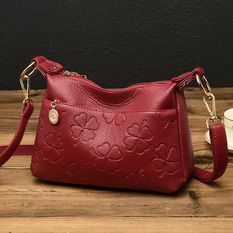 Lychee Embossed Shoulder Bag