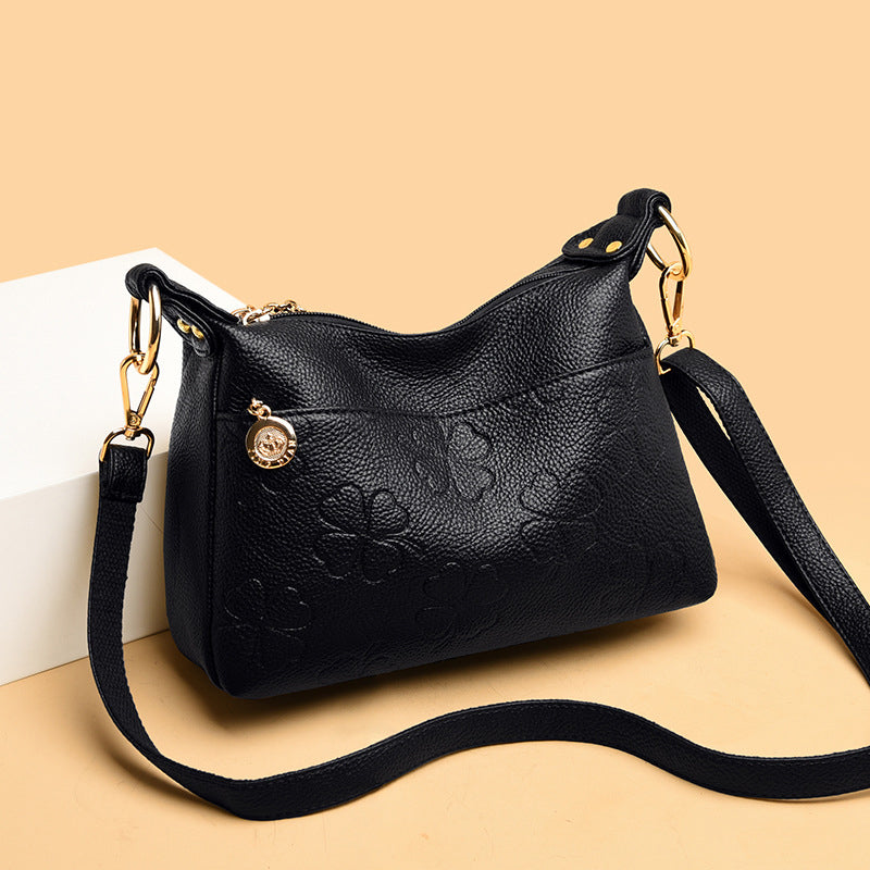 Lychee Embossed Shoulder Bag