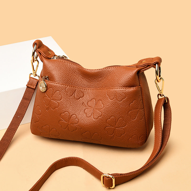 Lychee Embossed Shoulder Bag