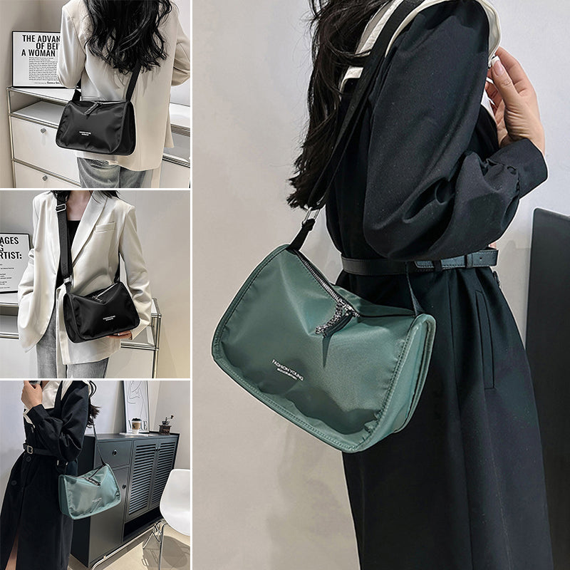 Monochrome Nylon Shoulder Bag