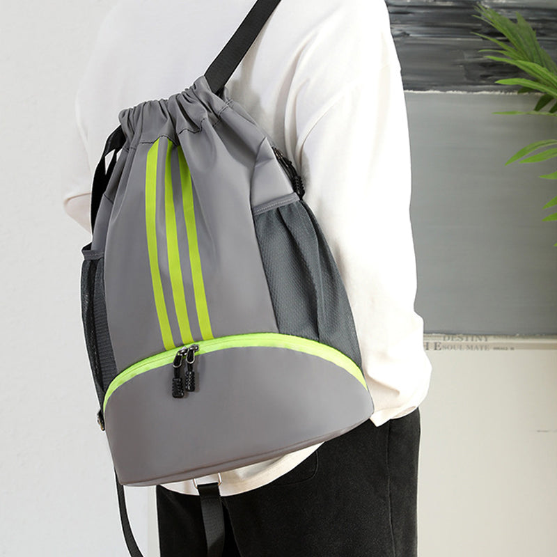 Large Nylon Drawstring Pocket Backpack