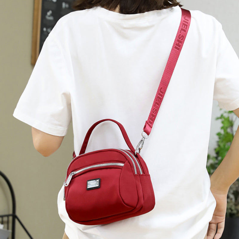 Lightweight Small Solid Nylon Crossbody Bag