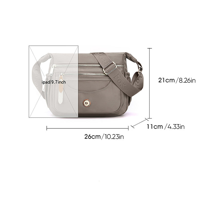 Multi layer large capacity shoulder bag