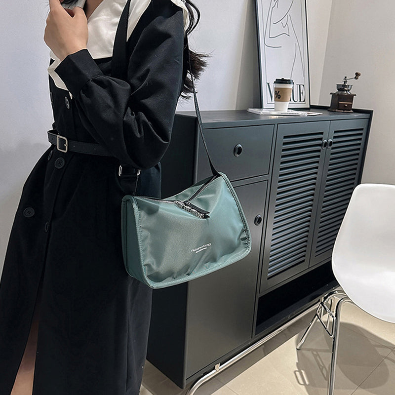 Monochrome Nylon Shoulder Bag