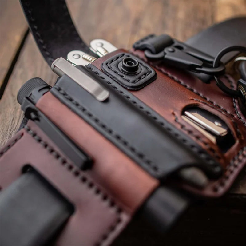 EDC Multi-Tool Belt Loop Leather Sheath