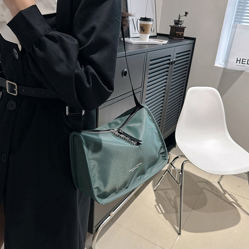 Monochrome Nylon Shoulder Bag