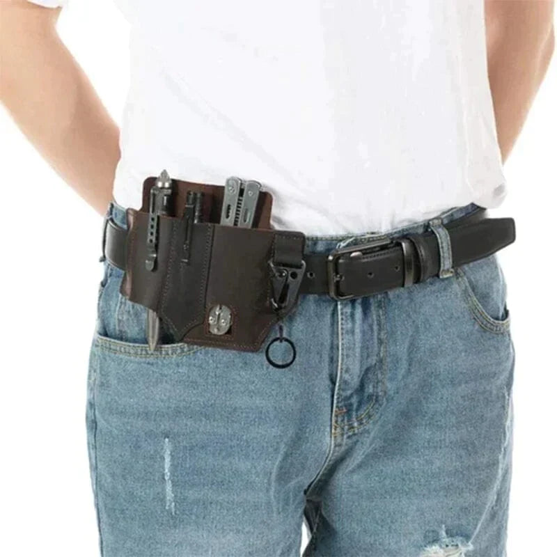 EDC Multi-Tool Belt Loop Leather Sheath