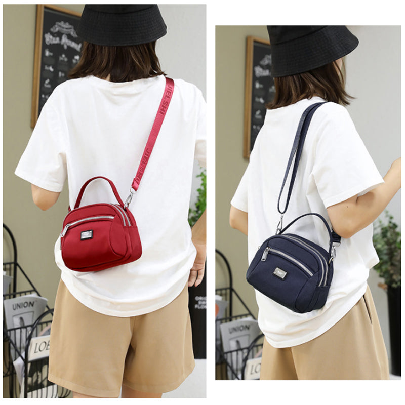 Lightweight Small Solid Nylon Crossbody Bag