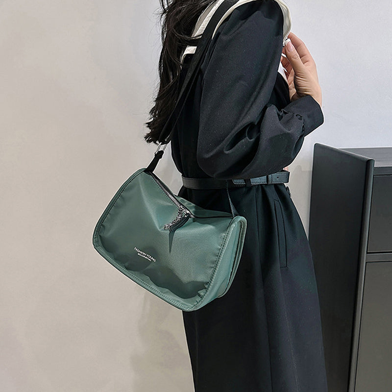 Monochrome Nylon Shoulder Bag