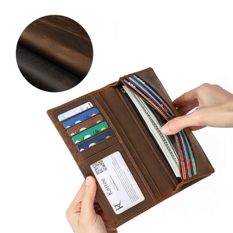 Men's Long Genuine Leather Wallet