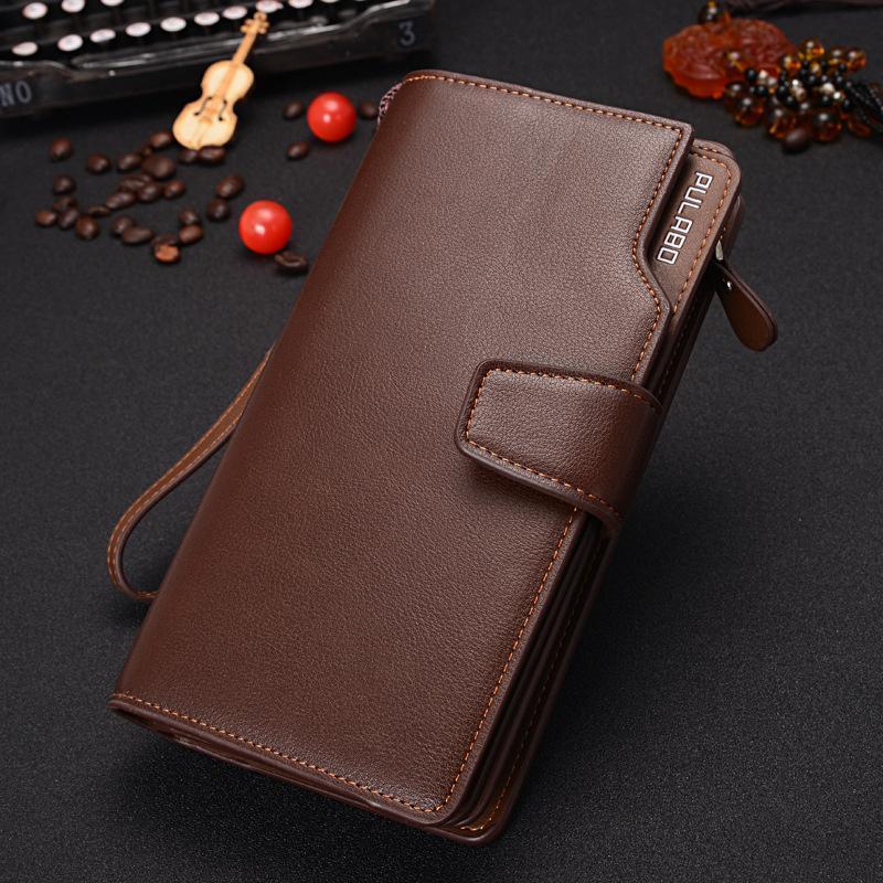 Men's Long Wallet With Wristlet, Multi-Pocket Cell Phone/Card Holder Clutch Bag