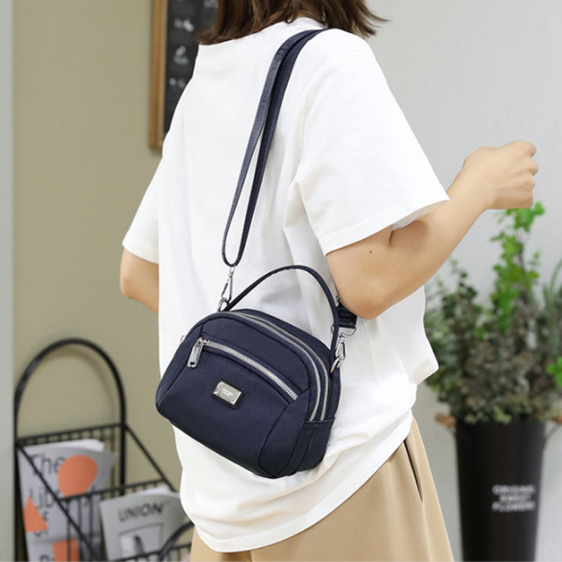 Lightweight Small Solid Nylon Crossbody Bag