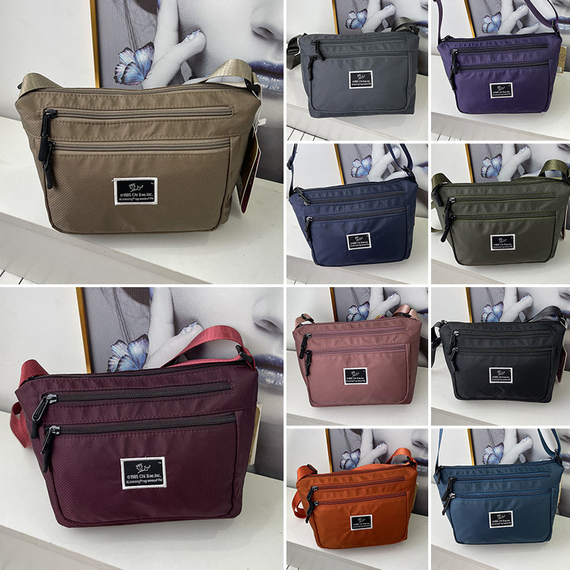 Women's Fashion Solid Color Nylon Shoulder Bag