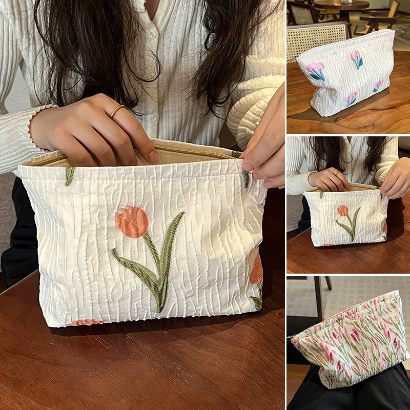 Cute Floral Makeup Bag