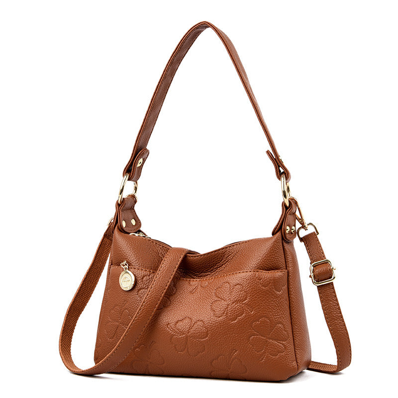 Lychee Embossed Shoulder Bag