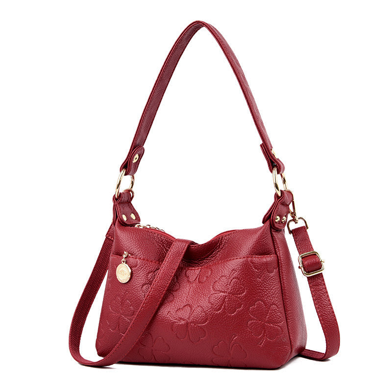 Lychee Embossed Shoulder Bag